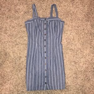 White and Blue Stripped Dress